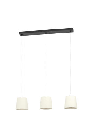Febres Hanglamp - E27 - Textiel - Zwart/Wit