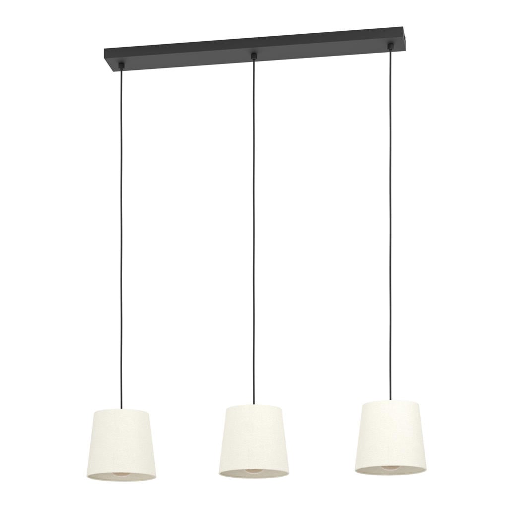 EGLO Febres Hanglamp - E27 - Textiel - Zwart/Wit