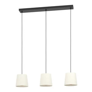Febres Hanglamp - E27 - Textiel - Zwart/Wit