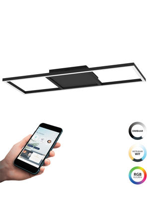 connect.z Calagrano-Z Smart Plafondlamp - 64 cm - Zwart/Wit - Instelbaar RGB & wit licht - Dimbaar - Zigbee 