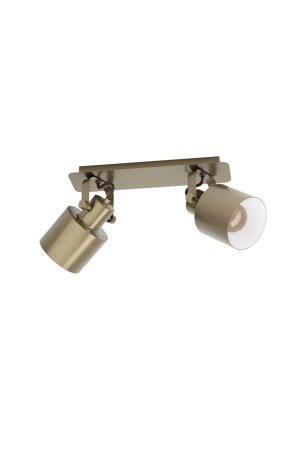 Southery Spot - E27 - 2 lichts - 47 cm - Goud/Crème  
