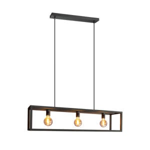 Eldrick Hanglamp - E27 - 70 cm - Zwart