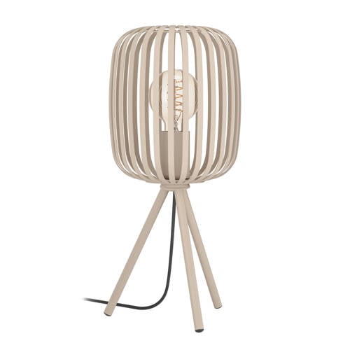 EGLO Romazzina Tafellamp - E27 - Ø 20 cm - Driepoot - Zandkleur afbeelding