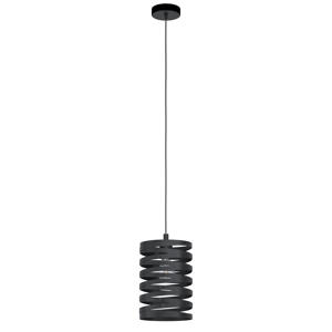 Cremella Hanglamp - E27(excl.) - industrieel - Ø18 cm - Zwart 