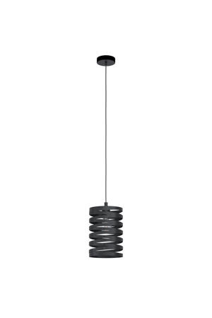 Cremella Hanglamp - E27(excl.) - industrieel - Ø18 cm - Zwart 