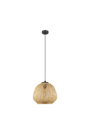Dembleby Hanglamp - E27 - Ø 32 cm - Zwart/Natuur  