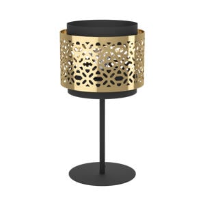 Sandbach Tafellamp - E27 - 45 cm - Zwart/Goud - Staal - Japandi