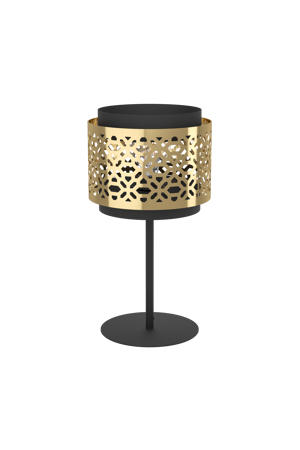 Sandbach Tafellamp - E27 - 45 cm - Zwart/Goud - Staal - Japandi