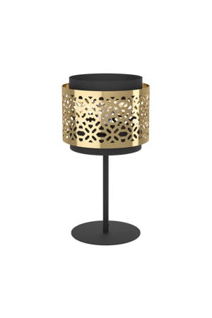 Sandbach Tafellamp - E27 - 45 cm - Zwart/Goud - Staal - Japandi
