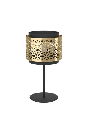Sandbach Tafellamp - E27 - 45 cm - Zwart/Goud - Staal - Japandi
