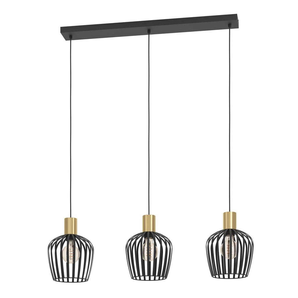 EGLO Empoli Hanglamp - E27 - 90 cm - Zwart|Goud