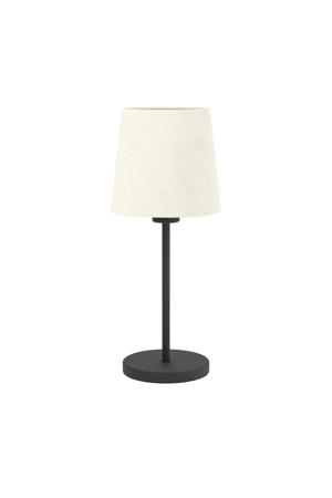 Febres Tafellamp - E27 - Textiel - Zwart/Wit