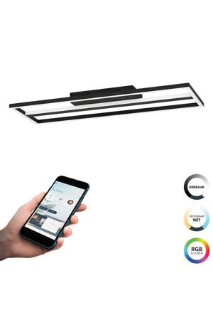 connect.z Calagrano-Z Smart Plafondlamp - 64 cm - Zwart/Wit - Instelbaar RGB & wit licht - Dimbaar - Zigbee