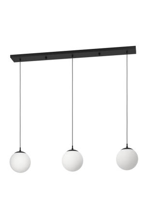 Rondo 3 Hanglamp - E27 - 121 cm - Zwart/Wit
