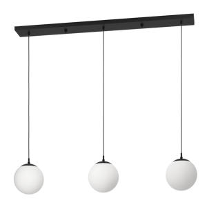 Rondo 3 Hanglamp - E27 - 121 cm - Zwart/Wit 