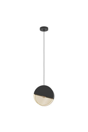 Mumbles Hanglamp - E27 - 28,5 cm - Zwart/Goud  