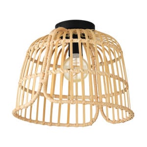 Glyneath Plafondlamp - E27 - Ø 37,5 cm - Zwart/Hout