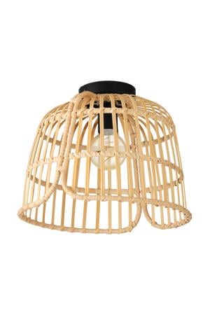 Glyneath Plafondlamp - E27 - Ø 37,5 cm - Zwart/Hout