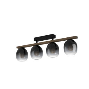 Filago Plafondlamp - E27 - 88 cm - Zwart/Bruin