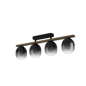 Filago Plafondlamp - E27 - 88 cm - Zwart/Bruin