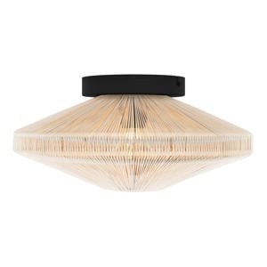 Midsumer Plafondlamp - E27 - Ø 38 cm - Zwart/Crème - Textiel