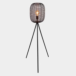 Rinroe Vloerlamp - E27 - 140,5 cm - Driepoot - Zwart - Staal