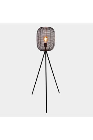 Rinroe Vloerlamp - E27 - 140,5 cm - Driepoot - Zwart - Staal 