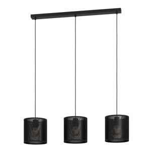Manby Hanglamp - E27 - 90 cm - Zwart - Staal
