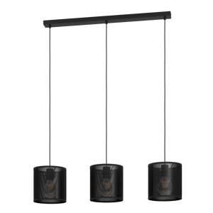 Manby Hanglamp - E27 - 90 cm - Zwart - Staal
