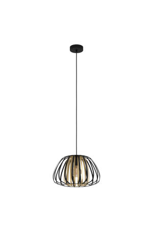 Encinitos Hanglamp - E27 - Ø 37,5 cm - Zwart/Goud  