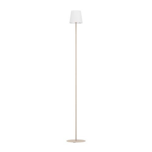 EGLO Fiorana Vloerlamp - E14 - Hoogte 140,5 cm - Zandkleur/Wit afbeelding