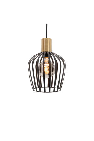 Empoli Hanglamp - E27 - Ø 20 cm - Zwart/Goud