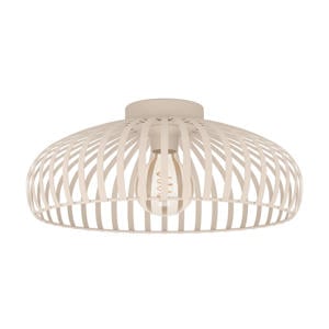 Mogano 3 Plafondlamp - E27 - Ø 43 cm - Zandkleur - Staal