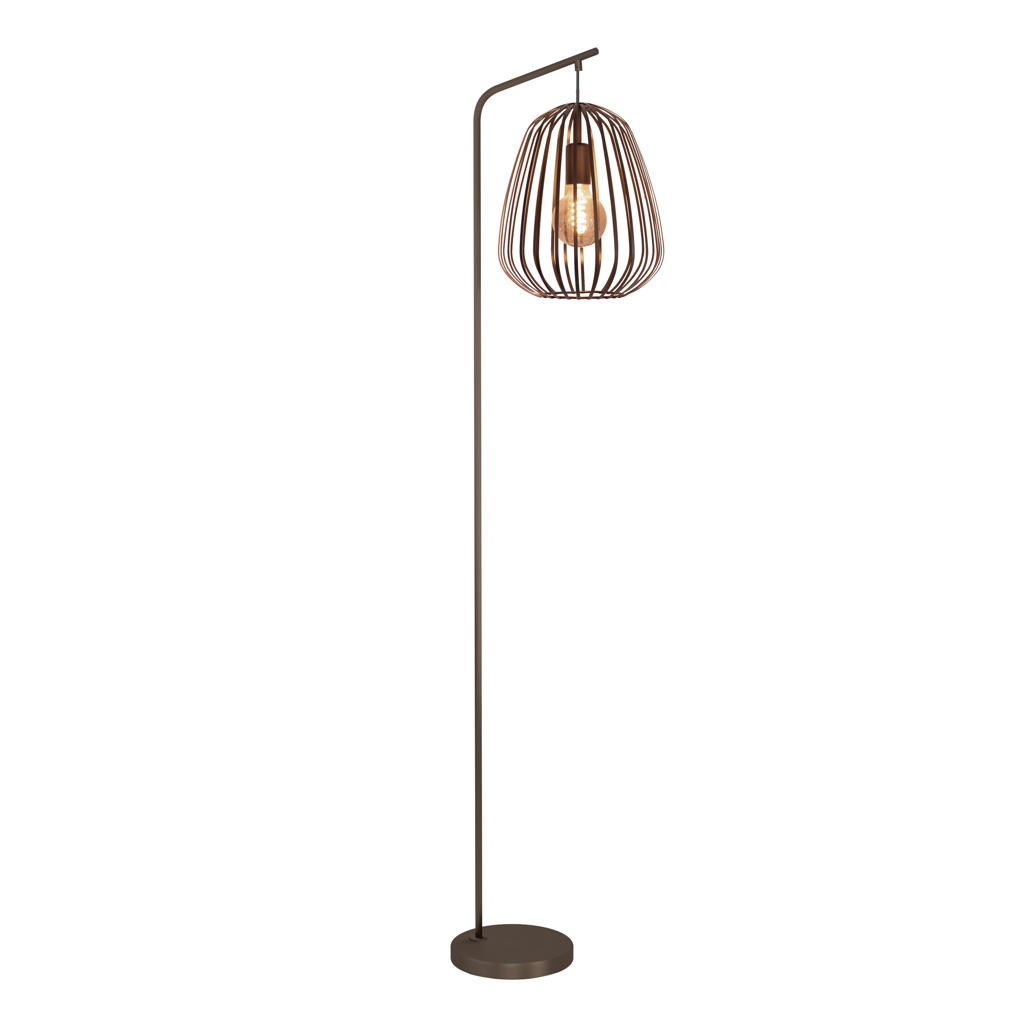 EGLO Espinal Vloerlamp - E27 - H 170 cm - Brons - Staal