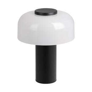 Ponente Tafellamp - Aanraakdimmer - Draadloos - LED - 20 cm - Zwart/Wit - Instelbaar wit licht - Oplaadbaar - Buiten en Binnen