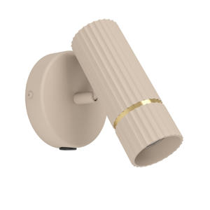 Caminia Wandlamp - GU10 - 15,5 cm - Zandkleur/Beige/Goud 