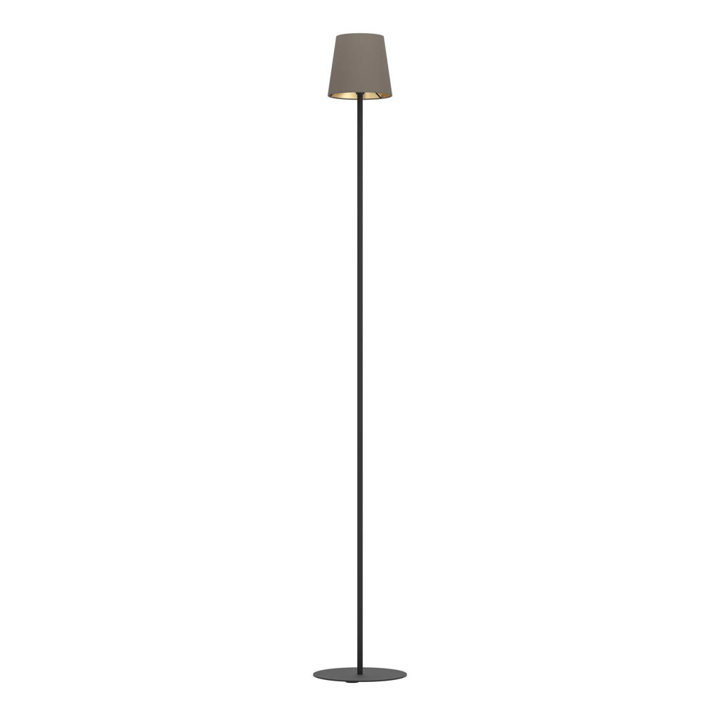 EGLO Fiorana Vloerlamp - E14 - Hoogte 140,5 cm - Zwart|Cappucino|Goud