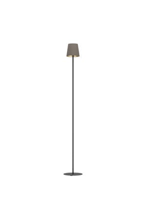 Fiorana Vloerlamp - E14 - Hoogte 140,5 cm - Zwart/Cappucino/Goud