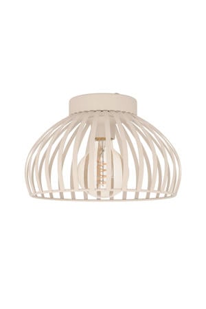 Mogano 3 Plafondlamp - E27 - Ø 28 cm - Zandkleur - Staal