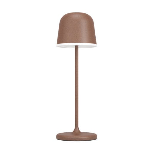 Wehkamp EGLO Mannera Tafellamp - Aanraakdimmer - Draadloos - 34 cm - Roestbruin/Wit - Oplaadbaar - Binnen en Buiten aanbieding