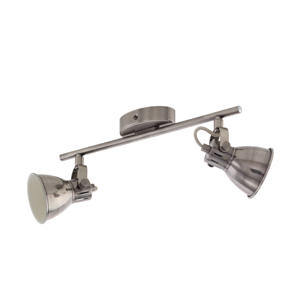 Seras Spot - GU10 - 2 lichts - 37 cm - Grijs/Crème