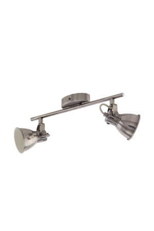 Seras Spot - GU10 - 2 lichts - 37 cm - Grijs/Crème  