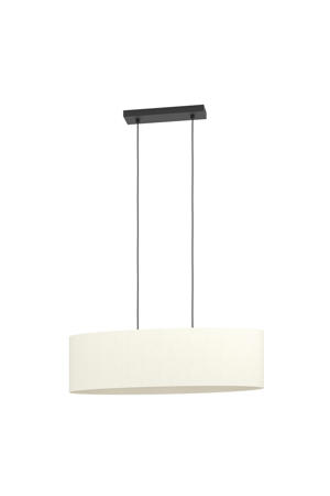 Febres Hanglamp - E27 - Textiel - Zwart/Wit