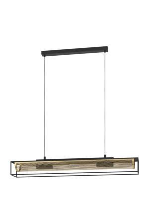 Nohales Hanglamp - E27 - 112 cm - Zwart/Goud - Staal