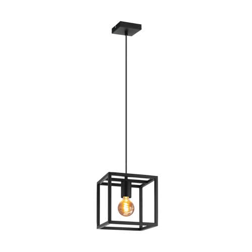 EGLO Eldrick Hanglamp - E27 - 20 cm - Zwart afbeelding