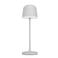 EGLO Mannera Tafellamp - Aanraakdimmer - 34 cm - Oplaadbaar (tot 38 uur licht) - Aluminium - Grijs/Wit - Draadloos - Binnen en Buiten