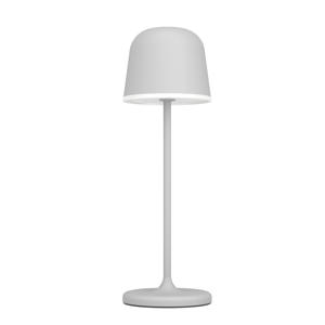 Mannera Tafellamp - Aanraakdimmer - Draadloos - 34 cm - Grijs/Wit - Oplaadbaar - Binnen en Buiten