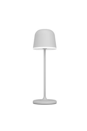 Mannera Tafellamp - Aanraakdimmer - Draadloos - 34 cm - Grijs/Wit - Oplaadbaar - Binnen en Buiten 