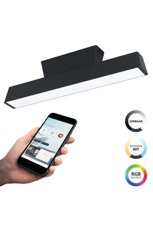 connect.z Simolaris-Z Smart Plafondlamp - 47 cm - Zwart/Wit - Instelbaar RGB & wit licht - Dimbaar - Zigbee