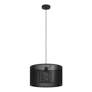 Manby Hanglamp - E27 - Ø 45 cm - Zwart - Staal  